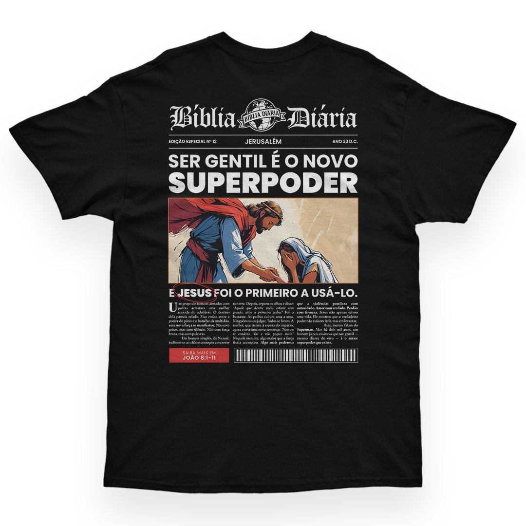 Camisa com a estampa gentileza